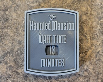 Haunted Mansion Wait Time Sign Plaque - Disneyland Disney World
