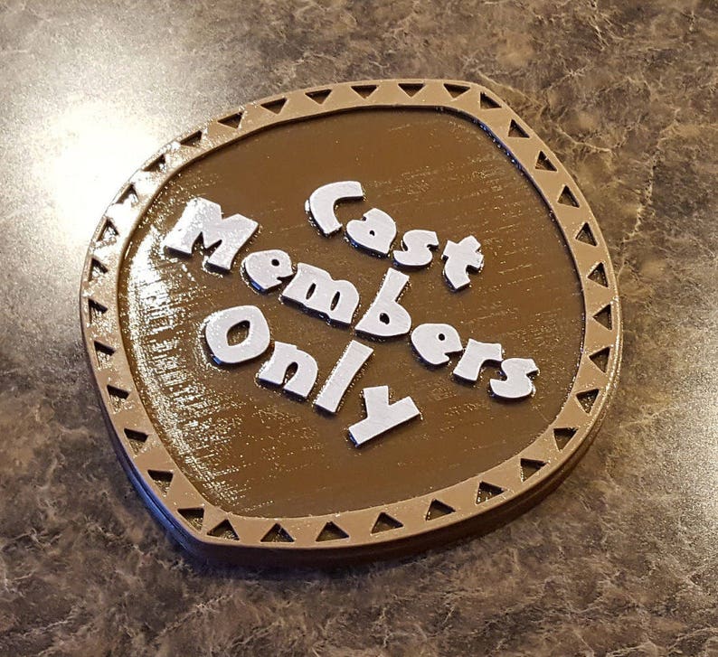 Circular Polynesian Themed Cast Members Only Sign / Plaque image 3