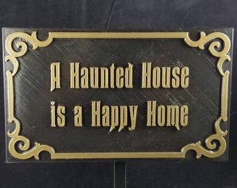 Personalized Message Haunted Mansion Inspired Prop Sign / Plaque Replica