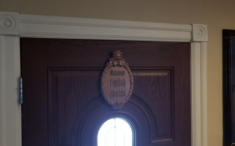 Haunted Mansion Welcome Foolish Mortals Inspired Prop Sign / Plaque Replica Welcome Disney Prop Inspired Replica Bronze Shade image 10