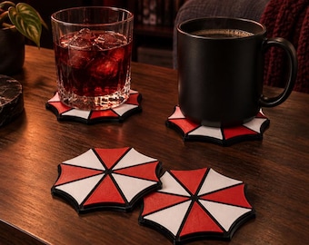 Umbrella Inspired Coaster Set - 4 total