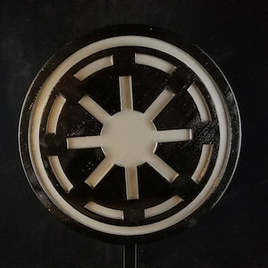 SW Galactic Republic Symbol Logo Sign / Plaque Inspired Replica - Dual Color