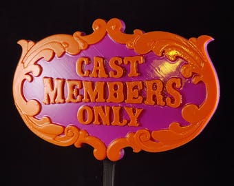 Réplica de placa/letrero inspirado en Toon Town, solo para miembros del elenco