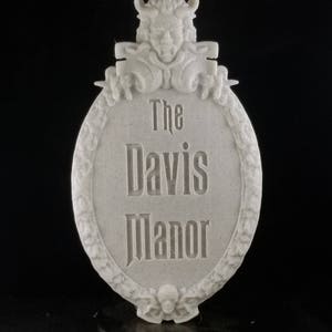 Personalized Disney Haunted Mansion Inspired Prop Sign / Plaque Replica Welcome Prop Inspired Replica Marble Shade image 10