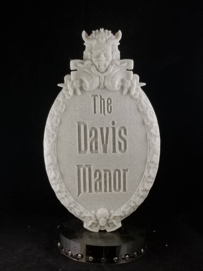 Personalized Disney Haunted Mansion Inspired Prop Sign / Plaque Replica Welcome Prop Inspired Replica Marble Shade image 10