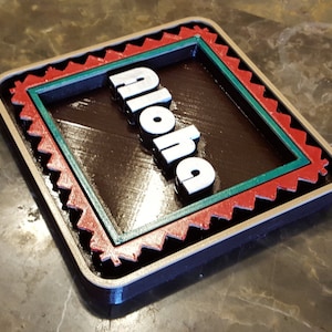 Polynesian Themed Aloha Sign / Plaque