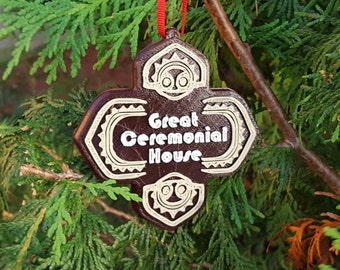 Polynesian Themed Christmas Ornament - Great Ceremonial House