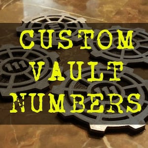 Vault Door Themed Coaster Set - CUSTOM VAULT NUMBERS - Set of 4