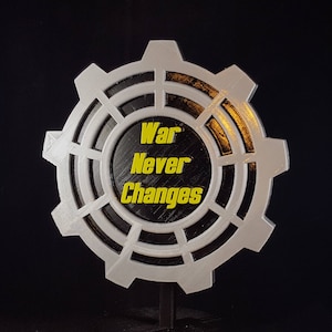 War Never Changes Vault Door Themed Plaque / Sign (Wall / Home Decor&#39;)