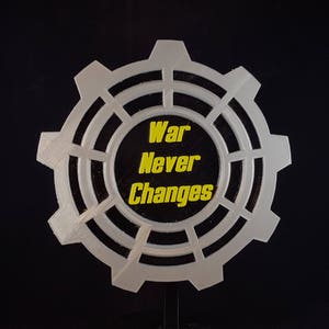 War Never Changes Vault Door Themed Plaque / Sign (Wall / Home Decor&#39;)