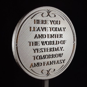 Plaque de bienvenue de l&#39;entrée de la rue principale inspirée de DW - Abat-jour en acier