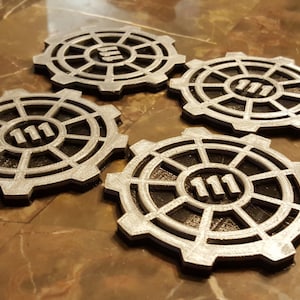 Set di sottobicchieri a tema Vault Door - 4 in totale (111)