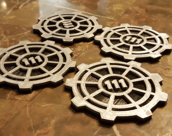 Vault Door Themed Coaster Set - 4 total (111)
