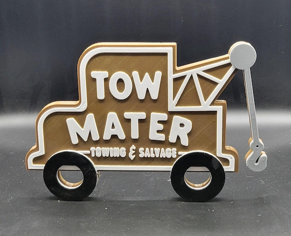 Tow Mater Towing and Salvage Sign – Cars Movie Inspired Wall Art