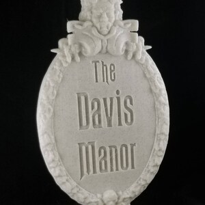 Personalized Disney Haunted Mansion Inspired Prop Sign / Plaque Replica Welcome Prop Inspired Replica Marble Shade image 2