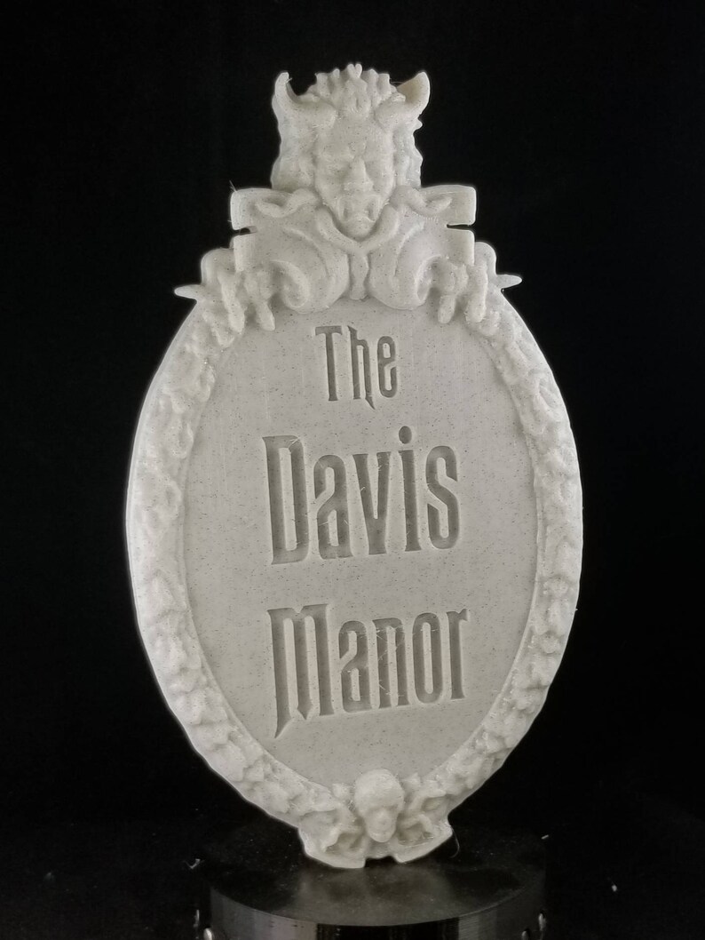 Personalized Disney Haunted Mansion Inspired Prop Sign / Plaque Replica Welcome Prop Inspired Replica Marble Shade image 2
