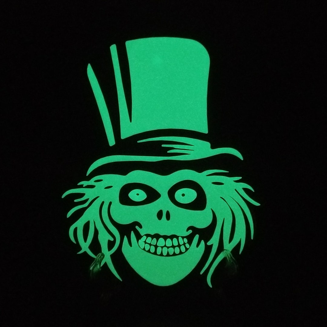 Glow in the Dark Haunted Mansion Hat Box Ghost Inspired Prop Sign / Plaque Replica Disney World