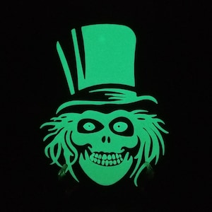 Glow in the Dark Haunted Mansion Hat Box Ghost Inspired Prop Sign / Plaque Replica ( Disney World Home Decor )