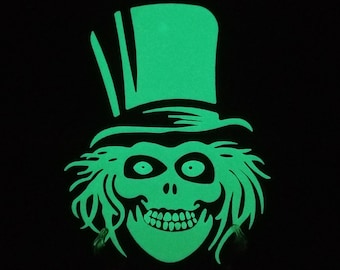 Glow in the Dark Haunted Mansion Hat Box Ghost Inspired Prop Sign / Plaque Replica ( Disney World Home Decor )