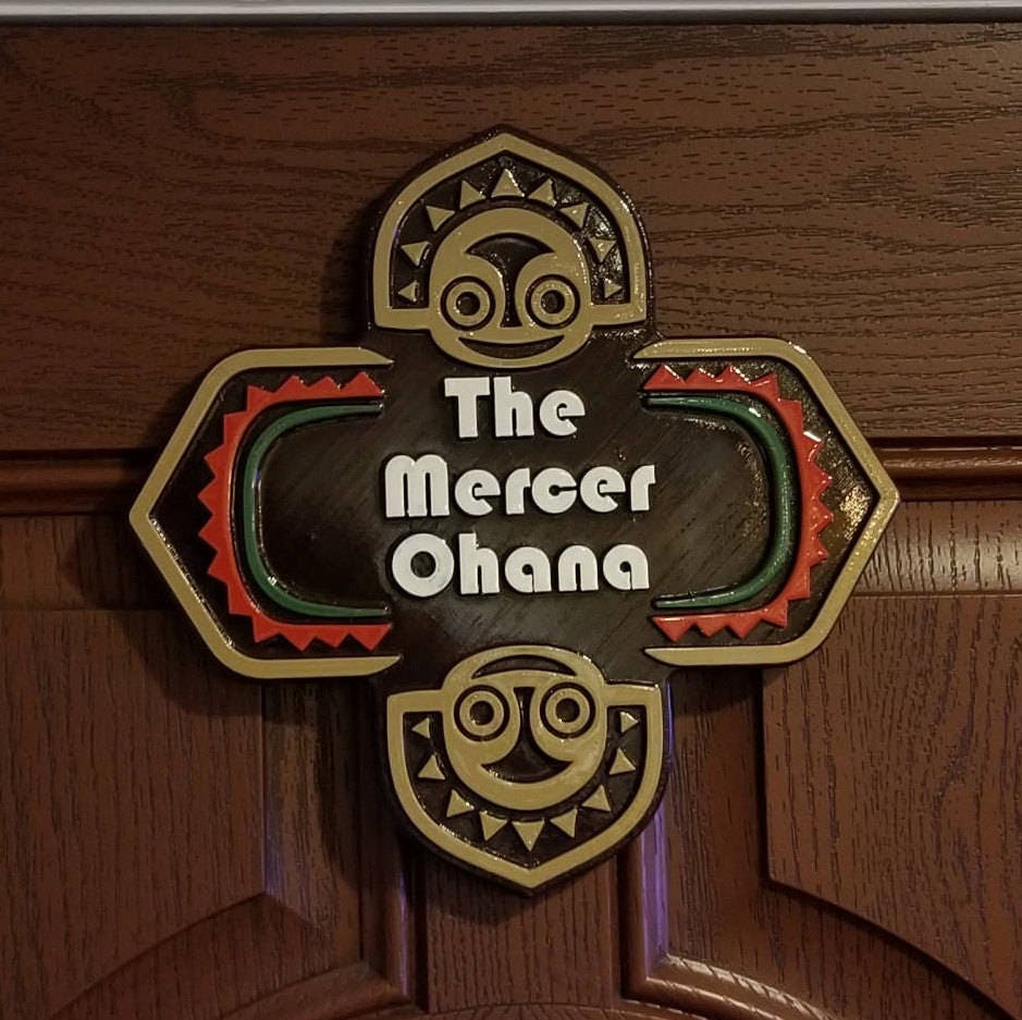 Personalized Polynesian Ohana Themed Family Last Name Sign / Plaque ( Disney Tiki Polynesia Resort / Park Prop Inspired Replica )
