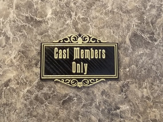 Disney Cast Members Only Sign  Plaque Inspired Magnet