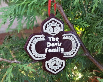 Personalized Polynesian Themed Christmas Ornament - Single Ornament