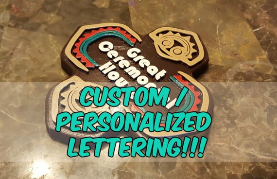 Personalized Lettering Polynesian Themed Longhouse Sign / Plaque