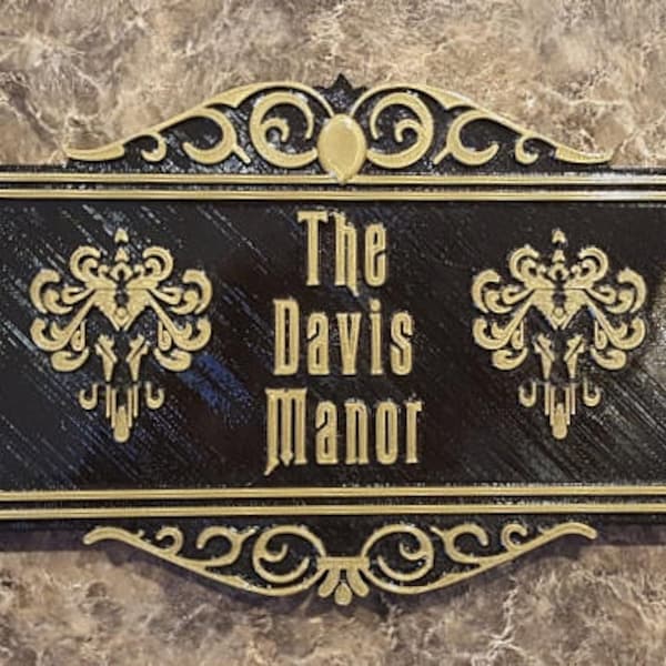 Personalized Haunted Mansion Themed Family Last Name Sign / Plaque