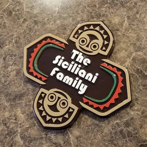 Personalized Polynesian Ohana Themed Family Last Name Sign / Plaque Disney Tiki Polynesia Resort / Park Prop Inspired Replica image 8