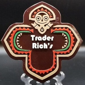 Personalized Polynesian Resort Themed Longhouse Sign / Plaque - New Bungalow Style ( Disney Resort Inspired Prop Replica )