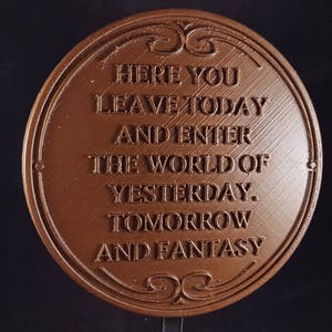 Main Street Entranceway Welcome Plaque DW Inspired Sign - Bronze / Copper Shade