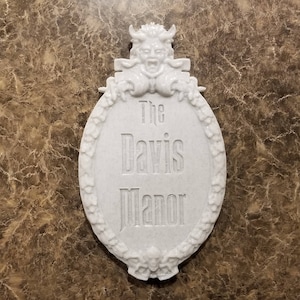 Personalized Disney Haunted Mansion Inspired Prop Sign / Plaque Replica Welcome Prop Inspired Replica Marble Shade image 9