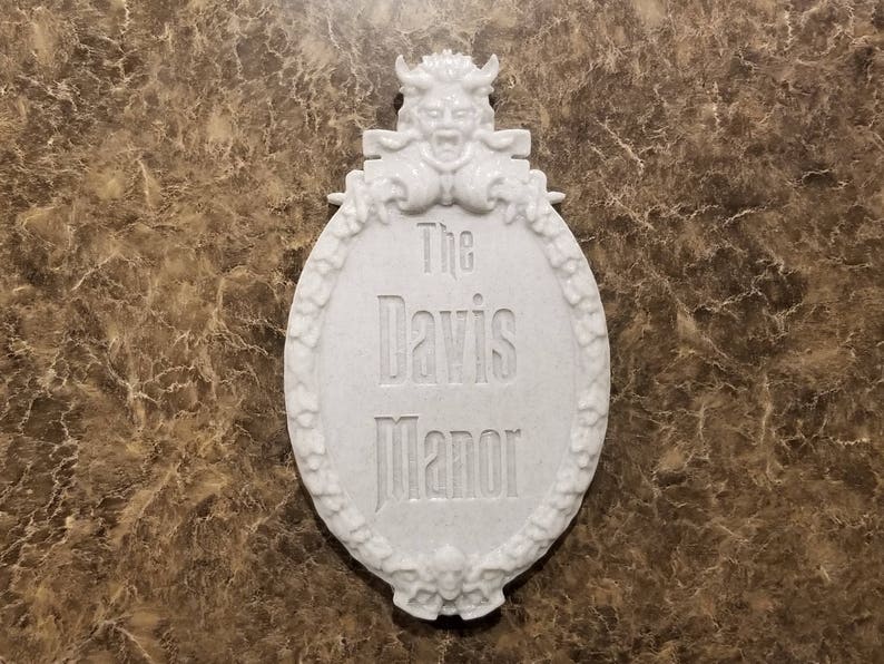 Personalized Disney Haunted Mansion Inspired Prop Sign / Plaque Replica Welcome Prop Inspired Replica Marble Shade image 9