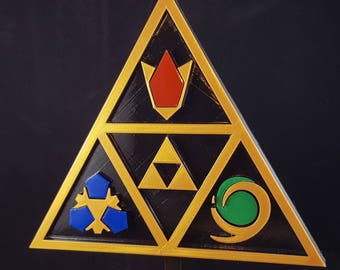 Réplica/accesorio inspirado en Zelda: Ocarina of Time - Placa/letrero/decoración de pared con piedras espirituales