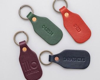 Personalized Leather Key Tag > Leather Key Ring > Vegetable Tanned Leather Key Chain > Leather Key Fob > Leather Key Chain > Personalized