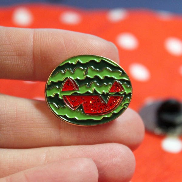 Summerween Jack O' Melon - 1" enamel pin