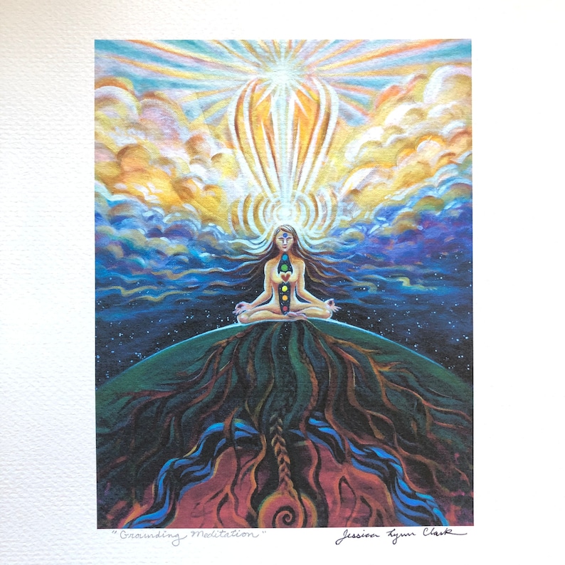 Grounding Meditation /divine Feminine / Fine Art Print / Wall Etsy