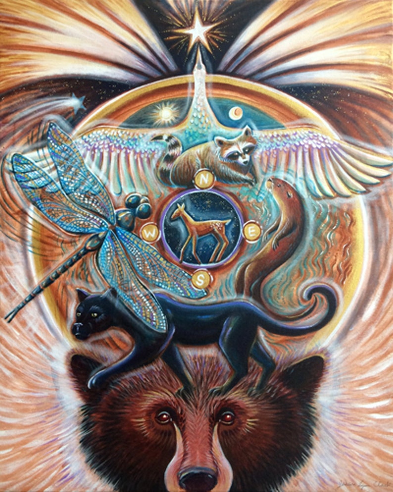 My Totem Animals / Spirit Animals / Fine Art Print / Wall Art / Bedroom ...