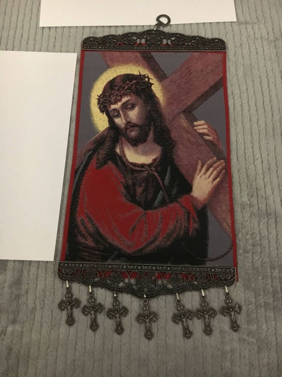 Woven Religious tapestry wall hanging jesus our lady orthodox Etsy