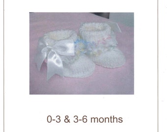 Baby booties knitting pattern