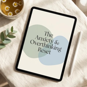 Anxiety Journal Digital | GoodNotes Planner for iPad | 30-Day Overthinking Reset | Hyperlinked Mental Health Journal Download
