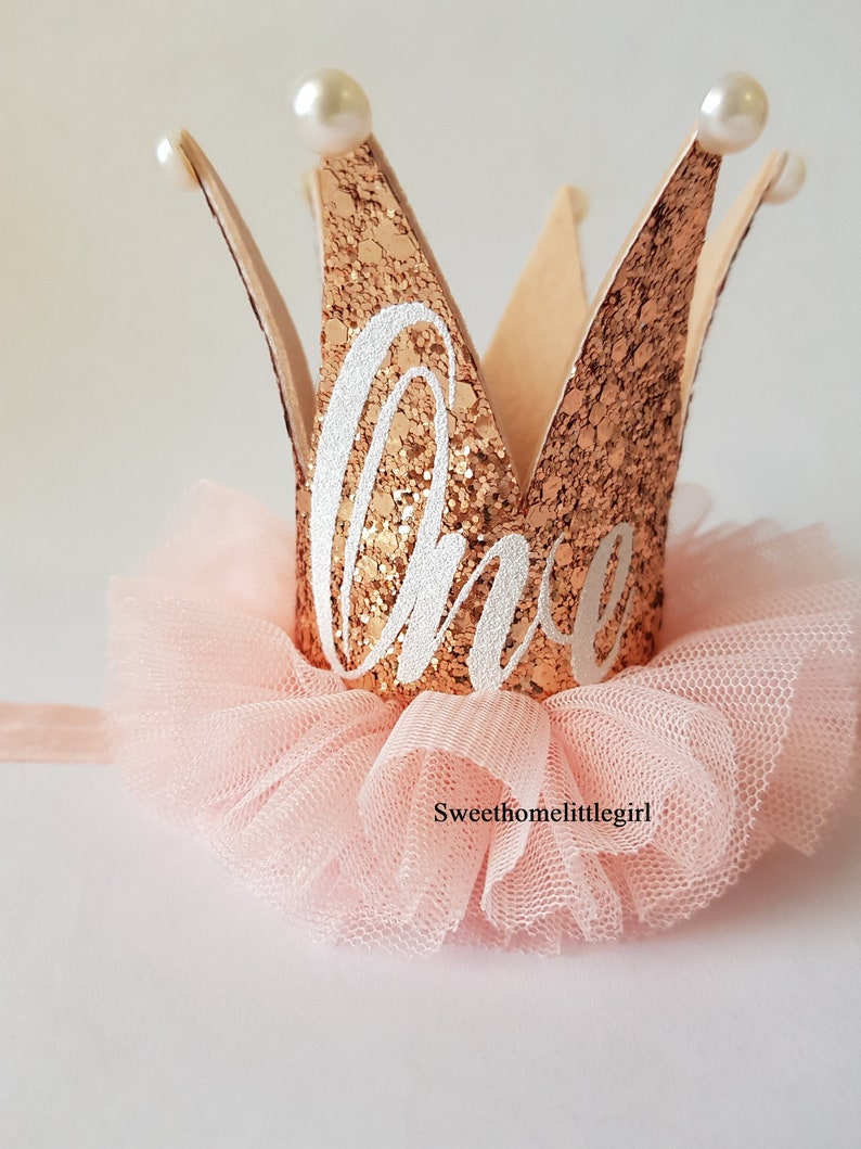 First Birthday Crown 1st Birthday Photo Baby Girl Crown Etsy