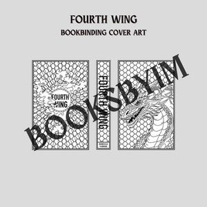 Fourth Wing Book Bookbinding Cover Design
