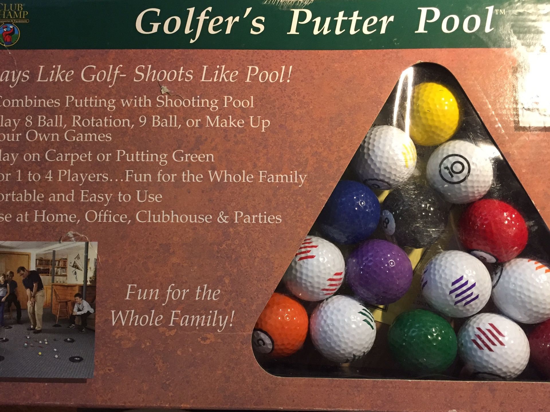 Golf Shots Tabletop Putter Game Trophy Table Top Putt Toy PGA Golfer New  Gift