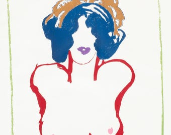 Frank Gallo, Serigraph of a Nude Woman - Framed - 41" x 27". - ***PICKUP ONLY***