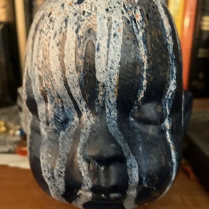Art Object - Painted Ceramic Baby Head!
