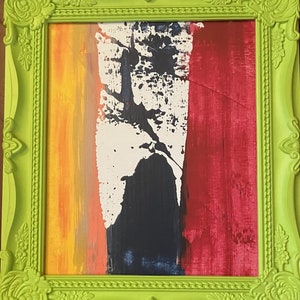 A New Original Work - Framed 12 x 9 Canvas Board - Great Colors!