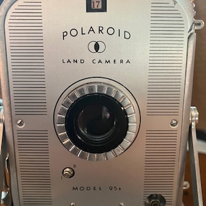 Vintage Cameras - Polaroid Land Camera - Model 95 w/ 202 BC Flash in Original Leather case - w/ Manuals and Accessories!