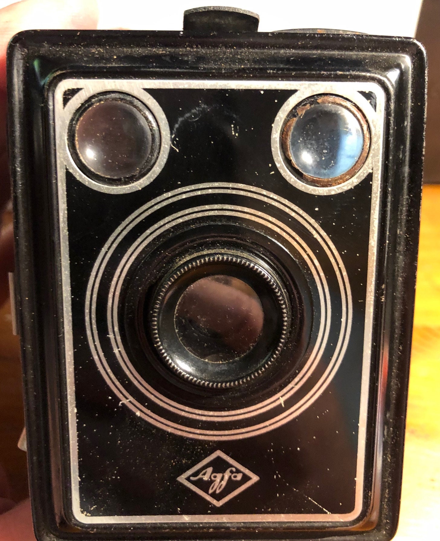 AGFA PARATRONIC DINの年代物カメラ Vintage Cameras - AGFA Box Camera (SYNCHRO?) W/ Leather Case! in