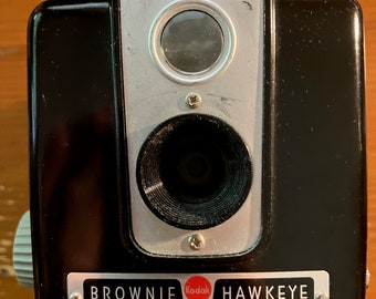 Vintage Cameras - Kodak Brownie Hawkeye Flash Model - Circa 1950s - 1960s - IN Very Good Condition
